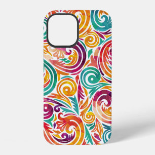 Abstract kleurrijke achtergrond. Illustratiecarnev iPhone 12 Hoesje
