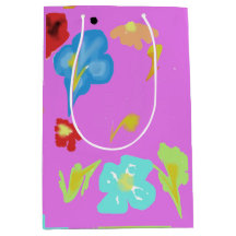 Abstract Kleurrijke Bloemige Kunst Midden Geschenk