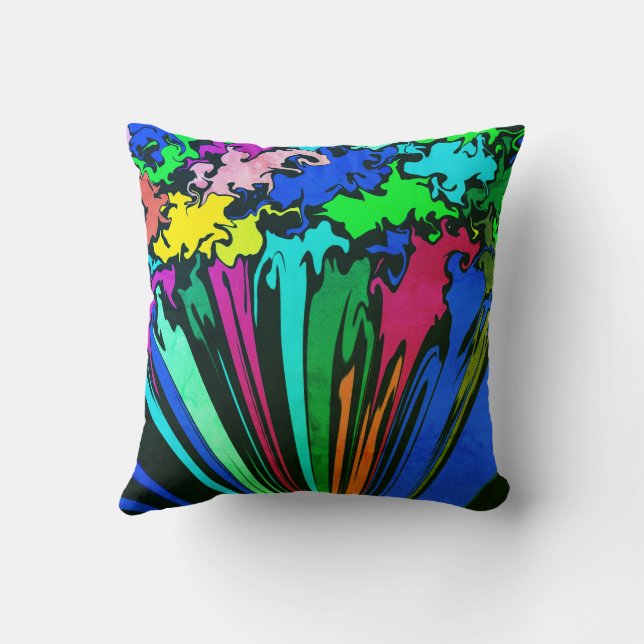 Abstract kleurrijke draai / gekleurd / groen / bla kussen (Achterkant)