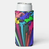 Abstract Kleurrijke Draai / Geknepen / Seltzer Blikjeskoeler (Seltzer Achterkant)