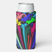 Abstract Kleurrijke Draai / Geknepen / Seltzer Blikjeskoeler (Seltzer Voorkant)