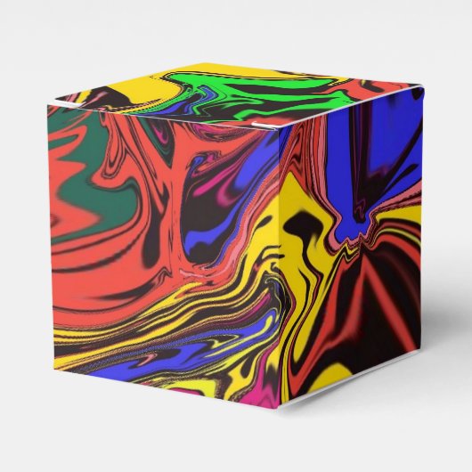 Abstract Kleurrijke Draaiende / Geduwd / Bedankdoosjes (Voorkant Zijde)