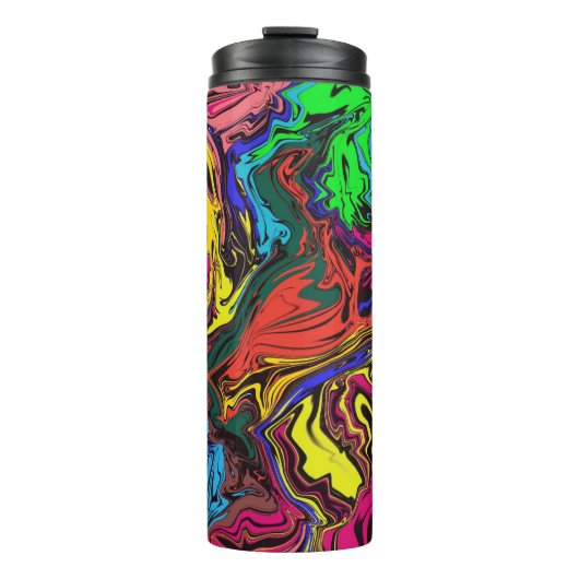 Abstract Kleurrijke Draaiende / Geduwd /  Thermosbeker (Voorkant)