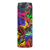 Abstract Kleurrijke Draaiende / Geduwd /  Thermosbeker (Achterkant)