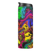 Abstract Kleurrijke Draaiende / Geduwd /  Thermosbeker (Geroteerd rechts)