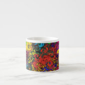 Abstract Kleurrijke Draaiers / Espresso Kop (Voorkant)