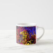 Abstract Kleurrijke Draaiers / Espresso Kop (Rechts)