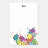 Abstract Kleurrijke Druppel Verf Vlinder Post-it® Notes (Voorkant)