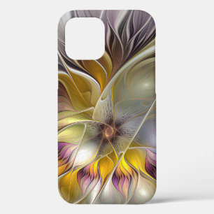 Abstract Kleurrijke Fantasie Bloem Moderne Fractal Case-Mate iPhone Case