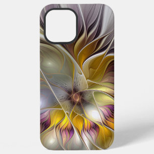 Abstract Kleurrijke Fantasie Bloem Moderne Fractal iPhone 12 Pro Max Hoesje
