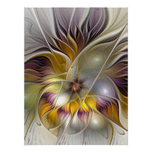 Abstract Kleurrijke Fantasie Bloem Moderne Fractal