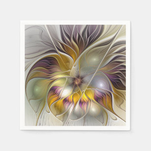 Abstract Kleurrijke Fantasie Bloem Moderne Fractal Servet