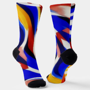 Abstract Kleurrijke Gekke Sokken Dag Fun Sokken