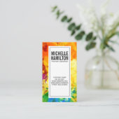 Abstract Kleurrijke Geverfde Geborstelde Textuur Visitekaartje (Staand voorkant)