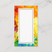 Abstract Kleurrijke Geverfde Geborstelde Textuur Visitekaartje (Achterkant)