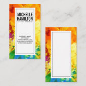 Abstract Kleurrijke Geverfde Geborstelde Textuur Visitekaartje (Voorkant / Achterkant)