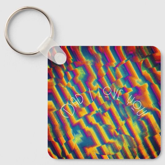 Abstract - kleurrijke glasvervormingen sleutelhanger (Voorkant)