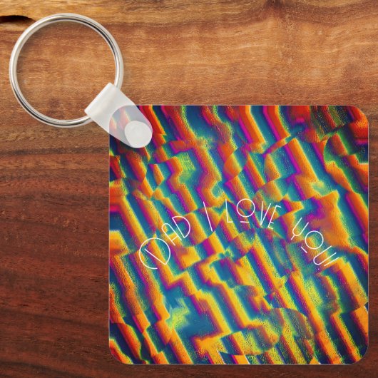 Abstract - kleurrijke glasvervormingen sleutelhanger (Voorkant)