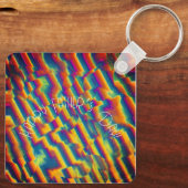 Abstract - kleurrijke glasvervormingen sleutelhanger (Achterkant)