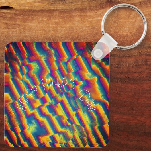 Abstract - kleurrijke glasvervormingen sleutelhanger (Achterkant)