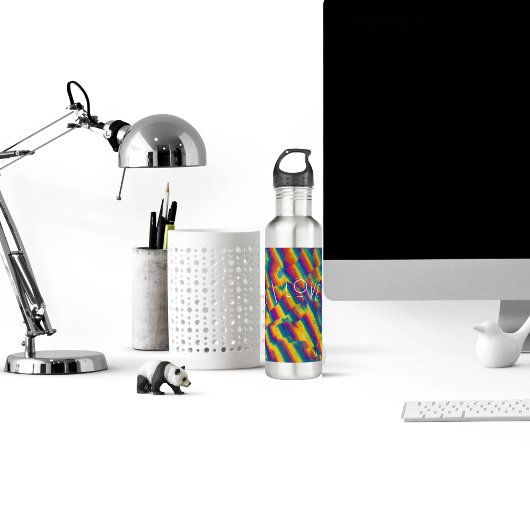 Abstract - kleurrijke glasvervormingen waterfles