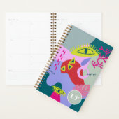 Abstract kleurrijke groene rode ogen trendy Planne Planner (Display)