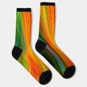 Abstract Kleurrijke Helder Lijn Strepen Sokken (Rechts)