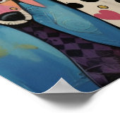 Abstract Kleurrijke Hondenfamilie Minimalistisch S Poster (Hoek)