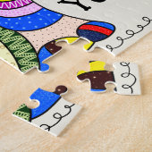 Abstract Kleurrijke Kat Legpuzzel (Zijkant)