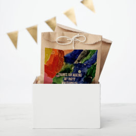 Abstract Kleurrijke Kinderen Kunst Feestje Bedankzakje