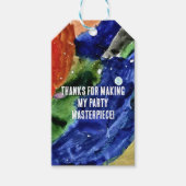 Abstract Kleurrijke Kinderen Kunst Feestje Cadeaulabel (Voorkant)