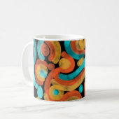 Abstract kleurrijke koffiemok (Voorkant links)