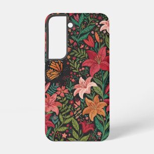 Abstract Kleurrijke Lelies Vlinder Samsung Hoesjes Galaxy Hoesje