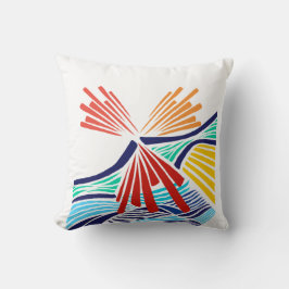 Abstract Kleurrijke Lijnen Worp Kussen | Moderne G