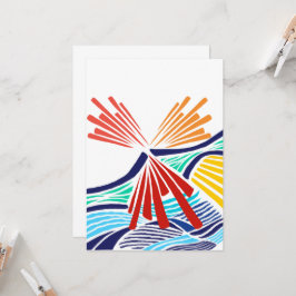 Abstract Kleurrijke Lijnen Worp Kussen | Moderne G Kaart