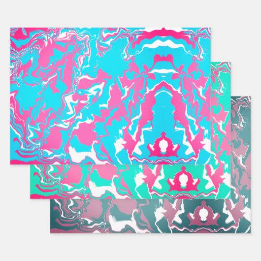 Abstract kleurrijke Merge Inpakpapier Vel (Set)