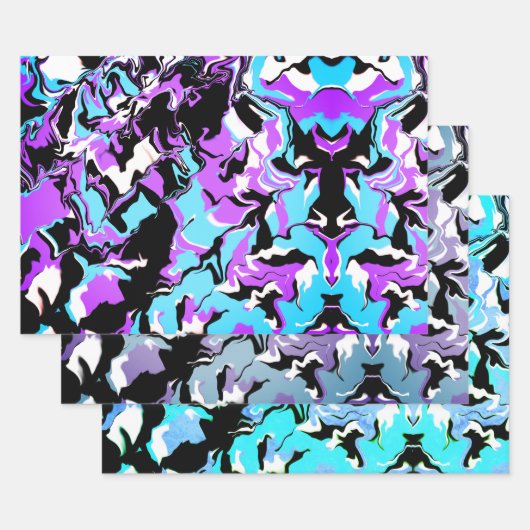 Abstract kleurrijke Merge Inpakpapier Vel (Set)