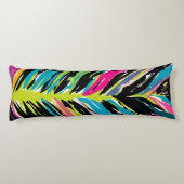 Abstract Kleurrijke Multikleurige Tropische Blad Lichaamskussen (Achterkant)
