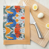 Abstract Kleurrijke Natuur Theedoek (Quarter Fold)