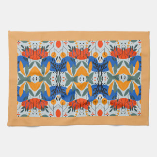 Abstract Kleurrijke Natuur Theedoek