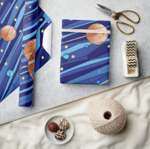 Abstract Kleurrijke Outer Space Inpakpapier