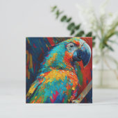 Abstract Kleurrijke Papegaai | Hallo Contact Houde (Staand voorkant)