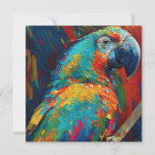 Abstract Kleurrijke Papegaai | Hallo Contact Houde (Voorkant)