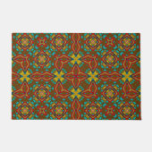 Abstract Kleurrijke Retro Hippie Boho Pattern Trib Deurmat (Voorkant)
