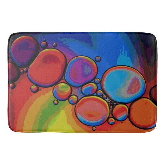Abstract Kleurrijke Ronde Cirkels Badmat (Voorkant)