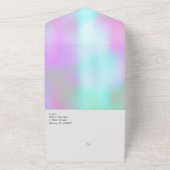 Abstract Kleurrijke Roze Blauwe Paarse Bruiloft All In One Uitnodiging (Buitenkant)