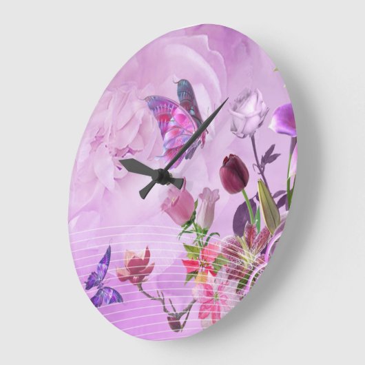 Abstract Kleurrijke Roze Paarse Leuke Vlinder Grote Klok (Hoek)