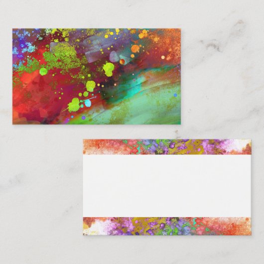 abstract kleurrijke sjabloon voor visitekaartjes (Voorkant / Achterkant)