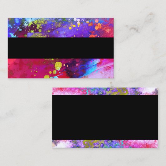 abstract kleurrijke sjabloon voor visitekaartjes (Voorkant / Achterkant)