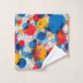 Abstract Kleurrijke Spat-art Bad Handdoek (Wasdoekje)